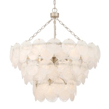 Golden Canada 6007-32 AGS-CCG - Yep by Golden Lighting Cascada 13-light Pendant in Aegean Silver and Cirrus Cloud Glass